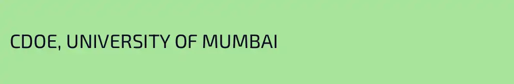 CDOE, UNIVERSITY OF MUMBAI 